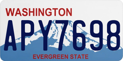 WA license plate APY7698