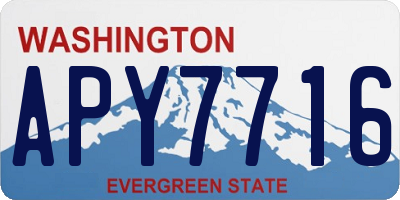 WA license plate APY7716