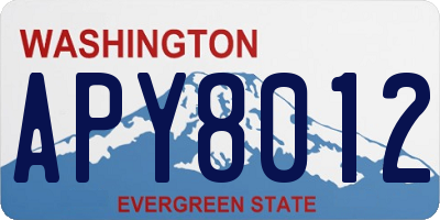 WA license plate APY8012