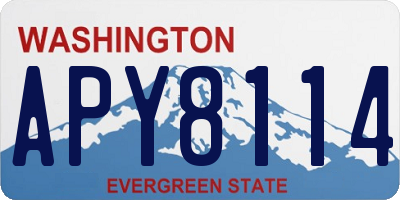 WA license plate APY8114