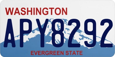 WA license plate APY8292