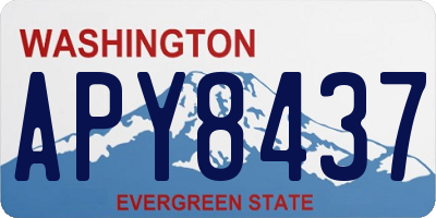 WA license plate APY8437