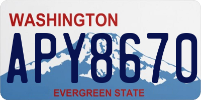 WA license plate APY8670