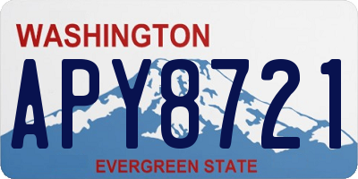 WA license plate APY8721