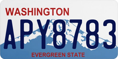 WA license plate APY8783
