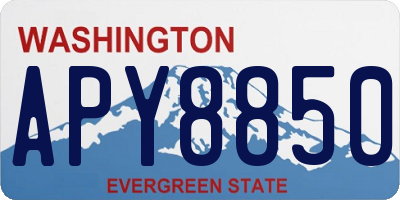 WA license plate APY8850