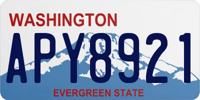 WA license plate APY8921
