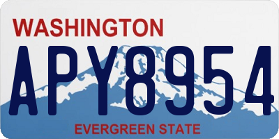 WA license plate APY8954