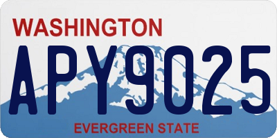 WA license plate APY9025