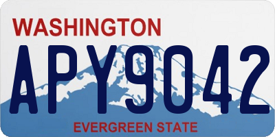 WA license plate APY9042