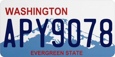 WA license plate APY9078