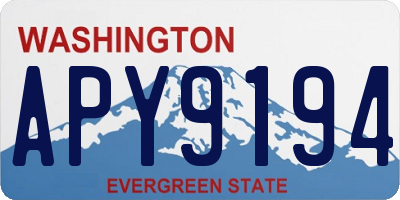 WA license plate APY9194