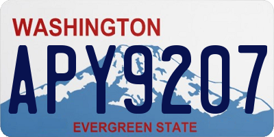 WA license plate APY9207