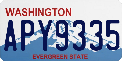 WA license plate APY9335