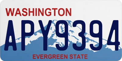 WA license plate APY9394