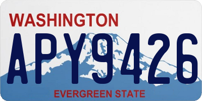 WA license plate APY9426