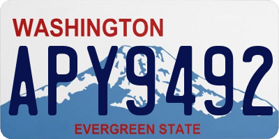 WA license plate APY9492