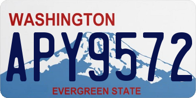 WA license plate APY9572