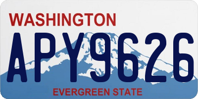 WA license plate APY9626