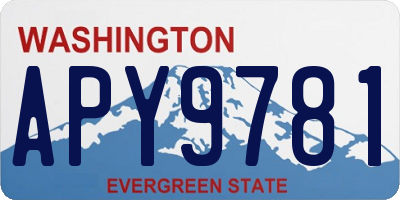 WA license plate APY9781