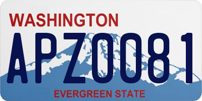 WA license plate APZ0081