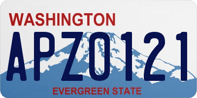 WA license plate APZ0121