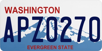 WA license plate APZ0270