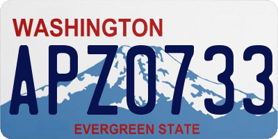 WA license plate APZ0733
