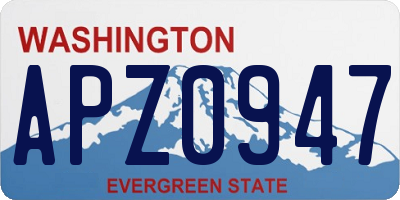 WA license plate APZ0947