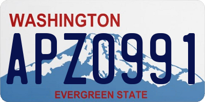 WA license plate APZ0991