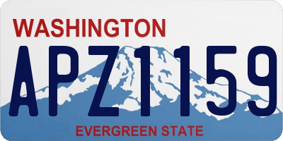 WA license plate APZ1159