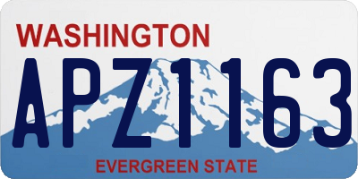 WA license plate APZ1163