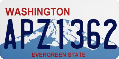 WA license plate APZ1362