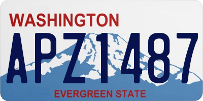 WA license plate APZ1487