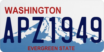 WA license plate APZ1949