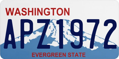 WA license plate APZ1972