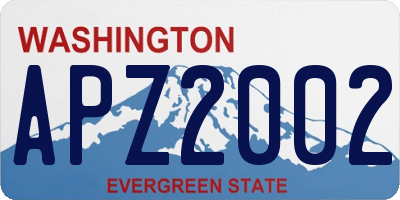 WA license plate APZ2002