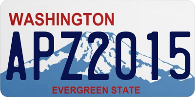 WA license plate APZ2015