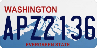 WA license plate APZ2136