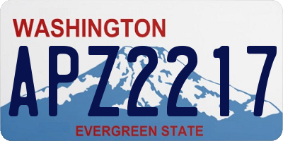 WA license plate APZ2217
