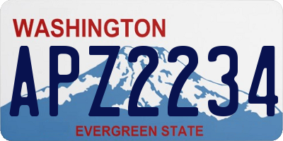 WA license plate APZ2234