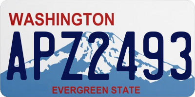 WA license plate APZ2493
