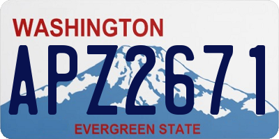 WA license plate APZ2671