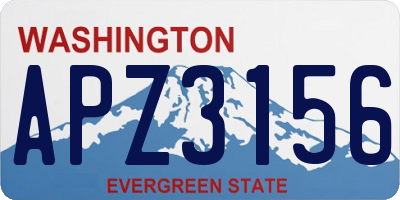 WA license plate APZ3156