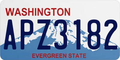 WA license plate APZ3182