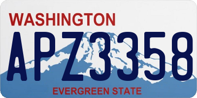 WA license plate APZ3358