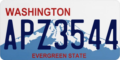 WA license plate APZ3544