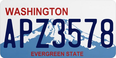 WA license plate APZ3578