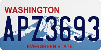 WA license plate APZ3693