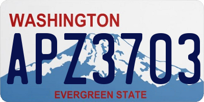 WA license plate APZ3703